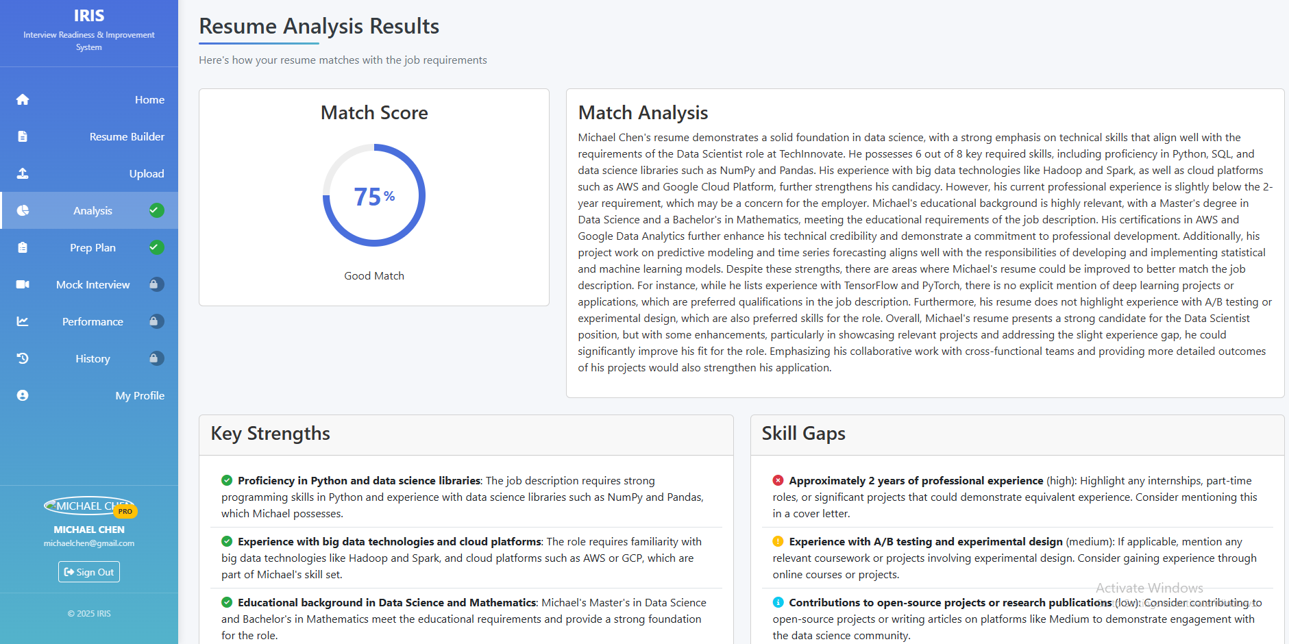 Resume Analysis Report