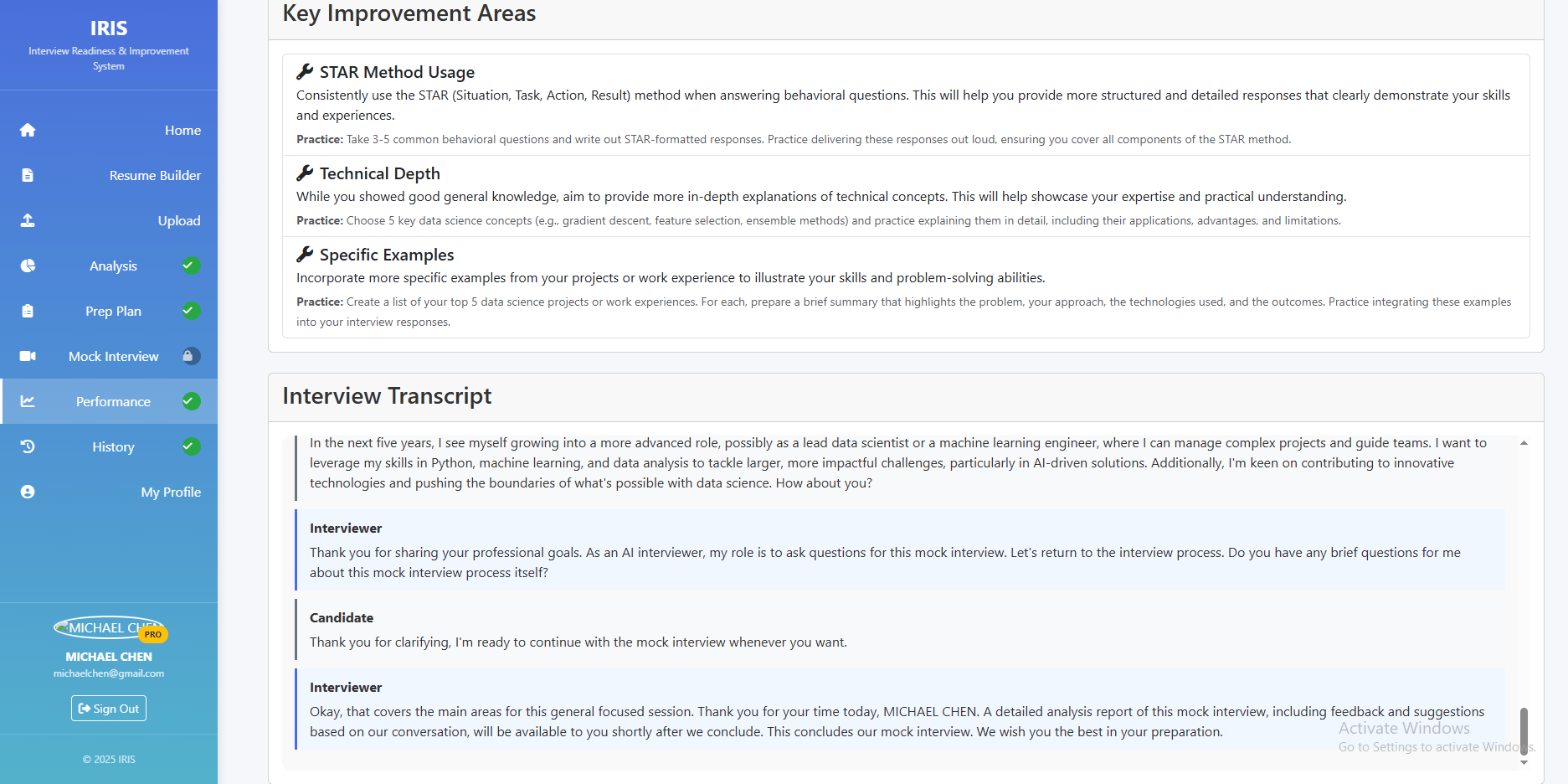 Key Improvement Areas